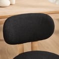 thumbnail image 5 of JYSong Set of 2 Tufted Chenille Dining Chairs, Black Upholstery with Wood Legs for Dining Room, 5 of 10