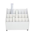 thumbnail image 1 of FixtureDisplays® 21 Slot (4X4.7") File Storage Organizer, Removable Inserts, Blueprint Architectural Plans Rolled Up Art Print Display Stand Rolling Wheels 10088, 1 of 7
