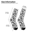 thumbnail image 2 of Uemuo Black White Halloween Printed Kids Boys Socks Seamless Crew Socks Crazy Funny Athletic Sport Socks for Children, 2 of 6