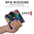 thumbnail image 4 of Small Wallet For Women Bifold Leather Pocket Coin Credit Card Holder With RFID Blocking Lush Tropical Leaves, 4 of 6
