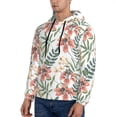 thumbnail image 3 of Lsque Lilies Flowers Pattern Casual Men's Hoodie,Hooded Sweatshirt with Kangaroo Pocket,Pullover Hoodie-3X-Large, 3 of 7