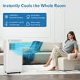 thumbnail image 2 of Portable Air Conditioners for Rooms Up to 350 Sq Ft, Cool,Dehumidifier & Fan 3 Modes Air Conditioner, 8000 Btu Portable Ac Units with Remote Control, Wheels, LED for Rooms/Office, White, 2 of 10