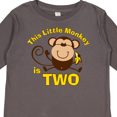 thumbnail image 4 of Inktastic Little Monkey 2nd Birthday Boy Boys Long Sleeve Toddler T-Shirt, 4 of 5