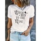 thumbnail image 1 of Camiseta informal y elegante con estampado de copa de vino para mujer. Algodón elástico, cuello redondo, manga corta, lavable a máquina. Perfecta para verano y primavera. Camiseta gráfica de moda con, 1 of 6