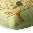 thumbnail image 2 of Funda de almohada, funda de almohada verde lima, funda de almohada multicolor con palomas, funda de almohada de 35 x 35 cm (14 x 14 pulgadas), funda de almohada cuadrada de seda, diseño floral, 2 of 5