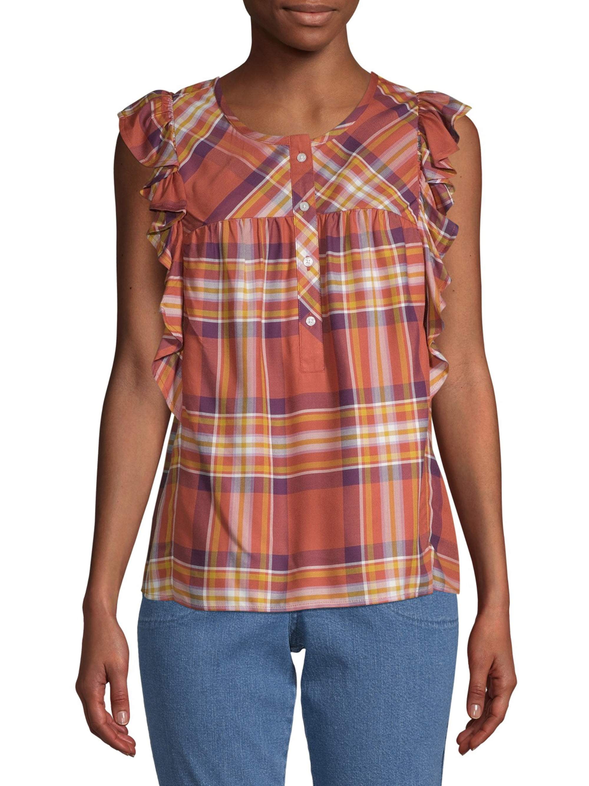 walmart ruffle sleeve top