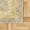 thumbnail image 2 of Modern Area Rug with Non-Slip Backing, Drop Look Leaf Design Pattern Abstract Colorful Artwork with Vintage Influences, Quality Carpet for Bedroom and Dorm Room, 2.6' x 5', Mustard, by Ambesonne, 2 of 3