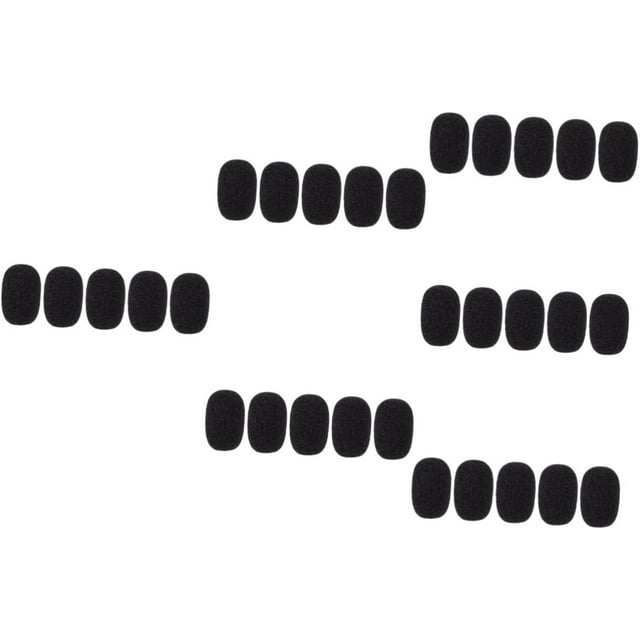 HUGFEGWE 30 Pcs Microphone Sponge Cover Microphone Protective Windscreens for Microphone Gooseneck Microphone Accessories Mic Protectors Sponge Microphone Mic CJB91-8749