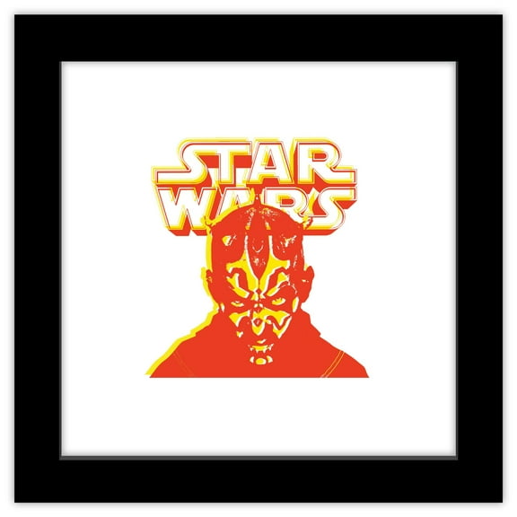 Gallery Pops Star Wars: The Phantom Menace - Darth Maul Logo Wall Art, Black Framed Version, 12" x 12"
