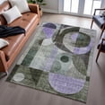 thumbnail image 6 of Addison Rugs Mayfield Premium Machine Washable Transitional Geometric Olive Rectangle Rug, 9' x 12', 6 of 6