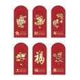 thumbnail image 1 of Flmtop 6 Pcs Enveloppes Rouges avec Mots Bénédiction Lapin Chinois 2023 Nouvel An Lunaire Argent Rouge Décor pour Cadeau, 1 of 11