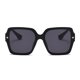 thumbnail image 4 of Gafas de sol con montura cuadrada para mujer, lentes de sol de lujo con protección UV, montura grande que combinan con todo (DS-8052-1), 4 of 5
