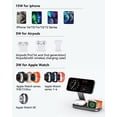 thumbnail image 5 of Waloo Foldable 3 in 1 Wireless Charger Stand for Apple Magsafe, iPhone 17‑12 Series, AirPods Pro, Apple Watch, 5 of 9