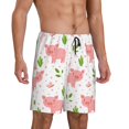 thumbnail image 2 of Gaeub Funny Little Pigs Printed Men's Short Pajama Pants, Lightweight Lounge & Sleep Bottoms Keep You Cool - Medium, 2 of 9
