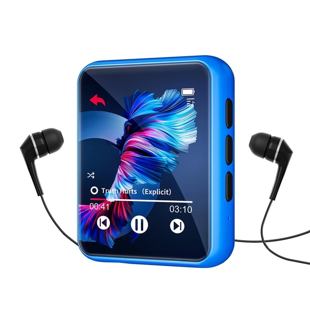 Reproductor MP3 JOLIKE M5 Bluetooth 5.0 HiFi sin pérdidas 128GB Azul