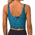 thumbnail image 3 of Lsque Spider And Cobweb Printed Women'S Sports Bra, Compression, Moisture Wicking, High-Impact Sports Bra For Women,Supportive sports bra-Large, 3 of 9