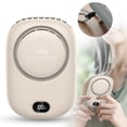 thumbnail image 2 of CoreLiving Neck Fan Portable, Bladeless Personal Fan for Travel and Outdoor Use, Hands Free Cooling Fan with Adjustable Lanyard, USB Rechargeable, 3 Speeds, Beige, 2 of 10