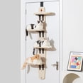 thumbnail image 2 of MEWOOFUN Multi-Level Door Hanging Cat Shelves Climber Door Mounted Vertical Cat Tree Tower with Cat Scratchers for Indoor Cats, 4-Levels Heavy Duty Cat Tree Tower, Space Saving Cat Tree For Renter Con, 2 of 5