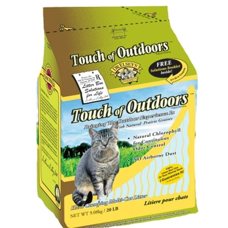 Precious Cat Dr. Elsey's Touch of Outdoors Natural Clay/Prairie Grass Multi-Cat Litter, 20 lb Box