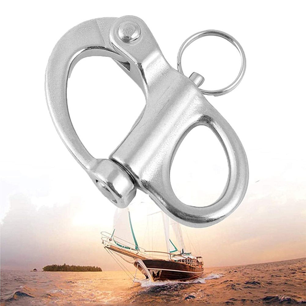 Stainless Steel Fixed Bail Quick Release Snap Shackle for Yacht Diving Kayak