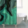 thumbnail image 4 of Green Gray Yellow Marble Pattern Shower Curtain 72"x84" ,Bathroom Decorative Shower Curtains Set with 12 Hooks,Modern Waterproof Washable Shower Curtain, 4 of 6