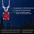 thumbnail image 2 of Gem Stone King 10K White Gold Ruby Red Mystic Topaz Pendant Necklace for Women | 0.80 Cttw | Gemstone November Birthstone | Oval 7X5MM | With 18 inch Chain, 2 of 6