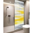 thumbnail image 2 of Window Privacy Film Yellow Grey Stained Glass Window Film Decorative Sun Block Window Cover Vintage Farmhouse Abstract Oil Painting Window Clings Static Adhesive Sticker for Bathroom 29.5"x78.7", 2 of 7