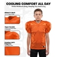 thumbnail image 2 of Exxact Sports Boys Football Practice Jersey - Pro-Style, Lightweight & Breathable Mesh Youth Football Jersey for Kids (Orange, Youth Small / Medium), 2 of 7