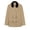 Beige, variant on TGSLY Color Block Notched Lapel Blazer for Women Lightweight Double Breasted Button Long Sleeve Suit Coat with Shoulder Pads Loose Solid Color Jacket with Pockets L