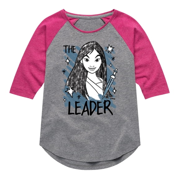 Disney Princess - Mulan The Leader - Toddler & Youth Girls Raglan Graphic T-Shirt