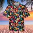 thumbnail image 2 of Camisa hawaiana divertida para hombre, sudadera playera con estampado de gato y música en 3D, camisa de manga corta de diseñador callejero, ropa para hombre de alta calidad, 2 of 5