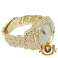 thumbnail image 3 of Men's Fully Bling Yellow Gold Finish Techno Pave Simulated Crystal Diamond Watch, 3 of 5