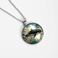 thumbnail image 4 of Whale Glass Design Circular Pendant Necklace - Womens Necklaces, 4 of 5