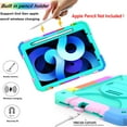 thumbnail image 3 of LTROP Case for iPad Air 5th/4th Generation 10.9 Inch(2022/2020),iPad Air 5/4 Case, iPad Pro 11 Case 2021/2020/2018,Pencil Holder/Swivel Stand/Shoulder Hand Strap Case for iPad 10.9 & Pro 11, Aqua Teal, 3 of 8