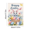 thumbnail image 3 of Easter Garden Flag Double Sided Spring Decor Bunny Eggs Floral Yard Welcome Decoration for Outdoor Patio Lawn Porch Home Holiday Seasonal Party Supplies, 3 of 6