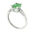 thumbnail image 2 of Clara Pucci 14K White Gold 1ct Green Solitaire Ring for Women, 2 of 8