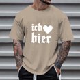 thumbnail image 6 of Razzly Men's Graphic T Shirt Funny Print Short Sleeve Casual Tee Comfortable Summer Top for Daily Wear Lightweight Breathable Blend(Khaki,M), 6 of 6