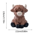 thumbnail image 3 of Small Highland Cow Statue Decor Resin, Highland Cow Figurines for Home 1 Inch, Cow Enthusiast Gift for Shelf Table Tray Living Room Bedroom Farmhouse Decoration, 3 of 6