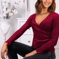 thumbnail image 4 of Sudadera Mujer Otoño Invierno Cuello en V Jersey Causal Elegante Tops sueltos, 4 of 6