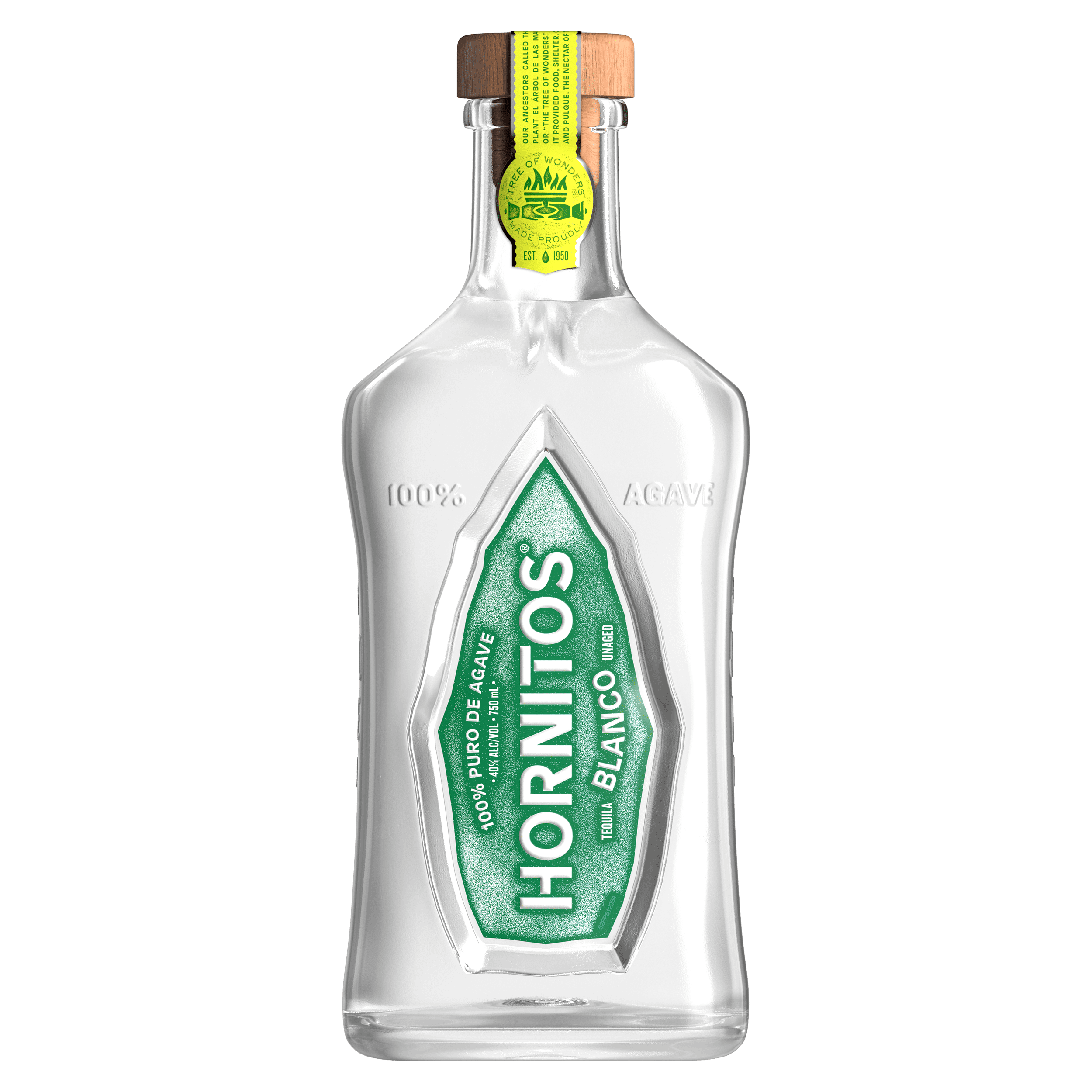 SAUZA HORNITOS, Tequila, 750 ml Bottle, Silver, Made from Blue