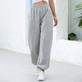 thumbnail image 5 of Womens Fleece Sweatpants Warm Comfy Joggers Pants Athletic Lounge Leggings with Pockets, 5 of 8