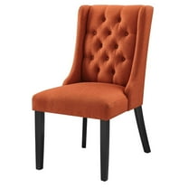 Side Dining Chair, Orange, Fabric, Kitchen Cafe Bistro Hospitality Restaurant, Modern Contemporary HB32935