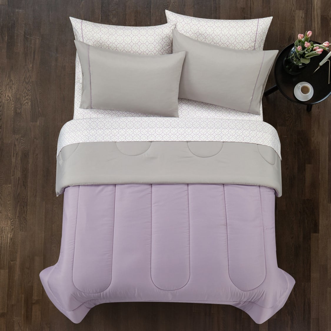 Casa 7 Piece Bed in a Bag, Queen with Comforter, Fitted Sheet, Flat Sheet, Pillowcase