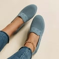 thumbnail image 4 of hopeusnice Women's Knit Slip On Loafers Comfortable Breathable Flat Shoes Lightweight Walking Sneakers Light Blue 41, 4 of 6
