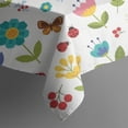 thumbnail image 5 of Pioneer Flower Floral Print Pattern Square Tablecloth, Waterproof Wipeable Spillproof Washable Table Cover for Home Kitchen Party Decor, 42"x42", 5 of 6