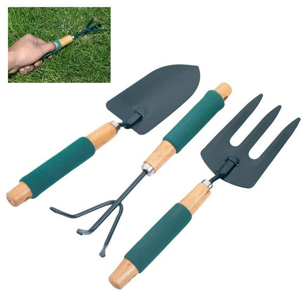 Mini Juego De Herramientas De Jardín De 3 Piezas, Mango De Jardín Con Mango De Esponja, Juego De Herramientas Con Paleta De Mano, Máquina De Plantación, Rastrillo De Mano Jormftte 2034051
