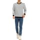 thumbnail image 2 of SUDADERA DE HOMBRE INSPIRE CHIC A RAYAS, AJUSTE REGULAR, CUELLO REDONDO, MANGAS LARGAS, PULLOVER IMPRESO, TALLA S, BLANCA, 2 of 7