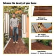thumbnail image 4 of 12"x12" Interlocking Wood Deck Tiles - Waterproof Acacia Wood Tiles for All Weather - Easy to Install for Balcony, Patio, Backyard, Indoor & Outdoor (Brown Striped Pattern, 30Pcs, Covers 30 Sq Ft), 4 of 9