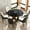 Black+Bronze, variant on 53" Round Dining Table In Black, Solid Oak Wood Base With Sintered Stone Top, Seats 6, Modern Room Table, To Stains And Burns Black Base, Surface For Fixture, Scratch & Easy Wipe Clean