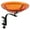 Orange, variant on Achla Designs Crackle Glass Birdbath Decoration w/ Rail Mount, Cobalt Blue